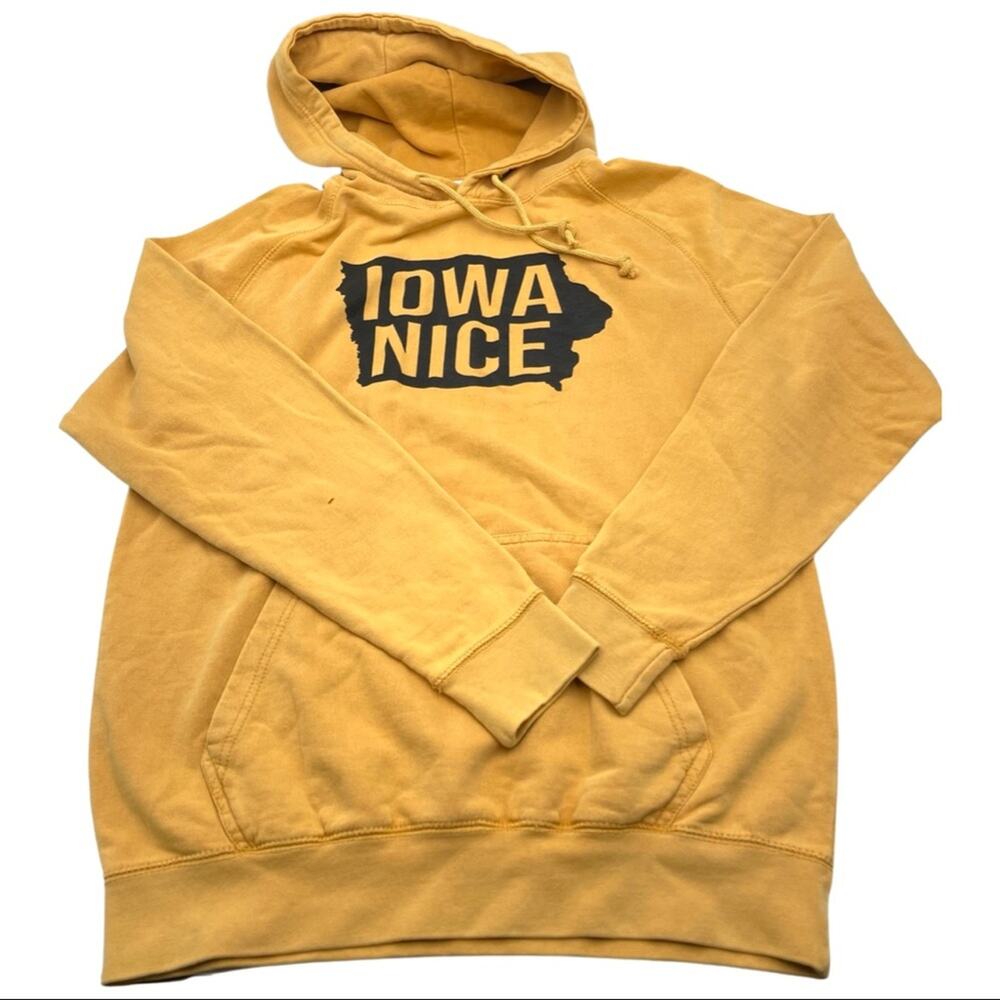 NEW -  Iowa Nice Hoodie B.ELSTUN yellow black SIZE MEDIUM - Picture 14 of 14